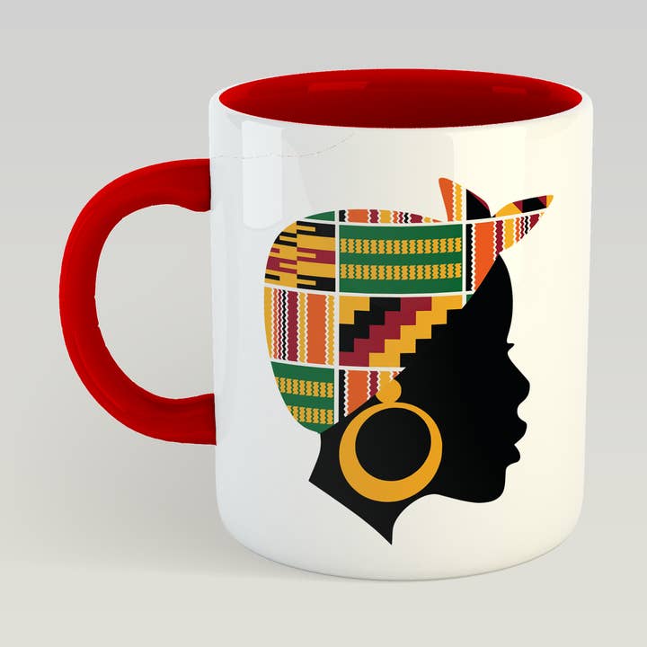 Phenomenal Woman Mug (Kente) for wholesale by AfroTouch Design