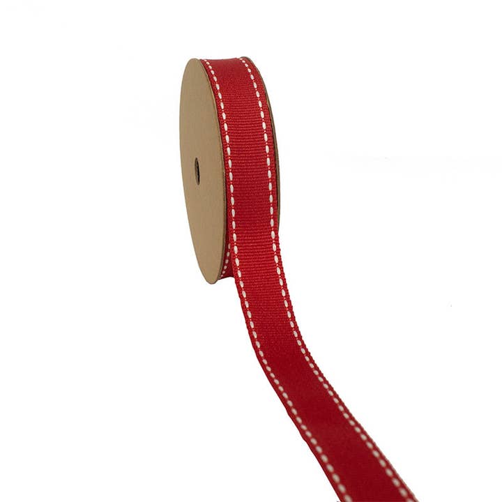 LA Ribbons Wholesale - Wholesale Ribbon - Gift Wrapping - Saddle Stitch Grosgrain Ribbon - 25 Yard Spool