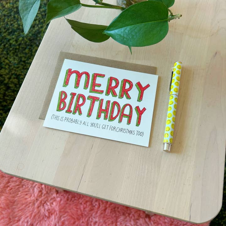 Carte d'anniversaire de Noël pour la vente par Chateau Blanche