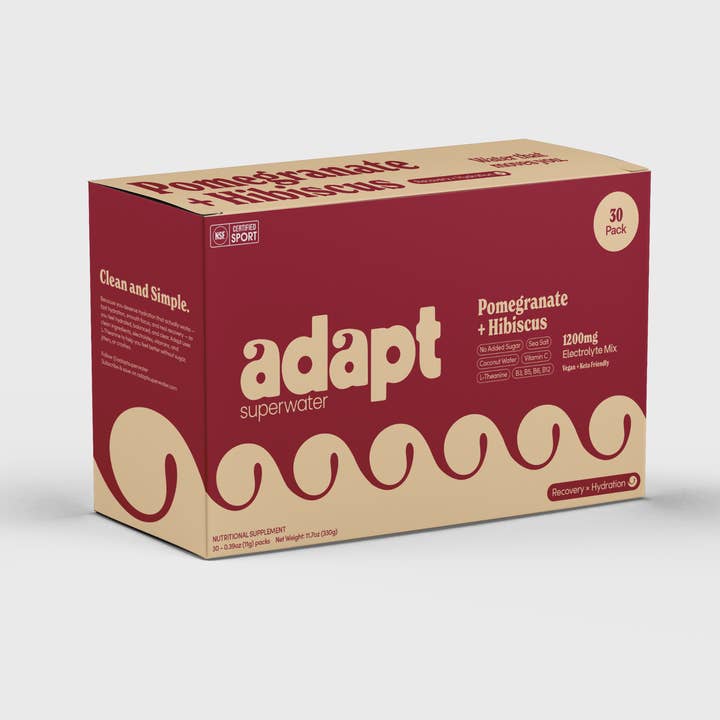 ADAPT 30pk | POMEGRANATE Hydration & Recovery Electrolyte Mix for wholesale by Adapt SuperWater