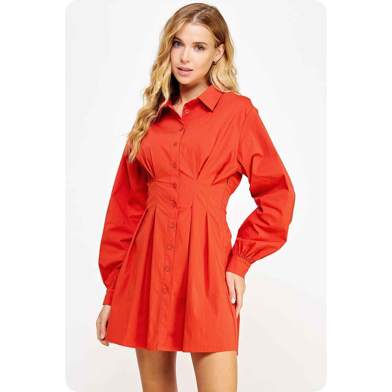 Strut & Bolt – wholesale Dress – Women's – Poplin Corset Shirt Mini Dress16