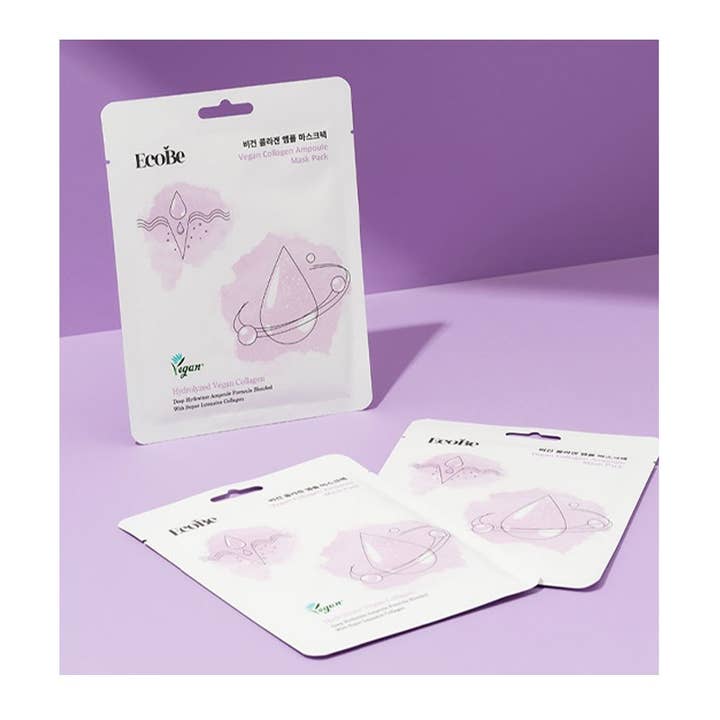 PINEAPPLE Beauty - Wholesale Skincare Face Mask - EcoBe Vegan Collagen Ampoule Mask Skin Firming - 10 pcs4