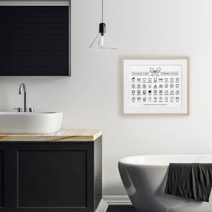 Stupell Industries - Wholesale Wall Sign - Laundry Care Symbols Guide - Print Under Glass Wall Art4