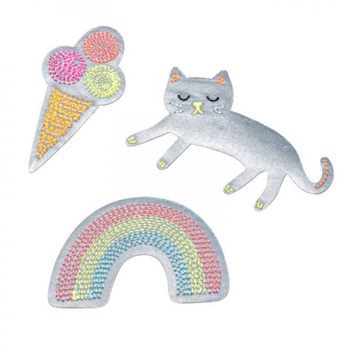 Reflector sticker "Rainbow / Cat / Ice" for sticking for wholesale by Bazaar Noir UG