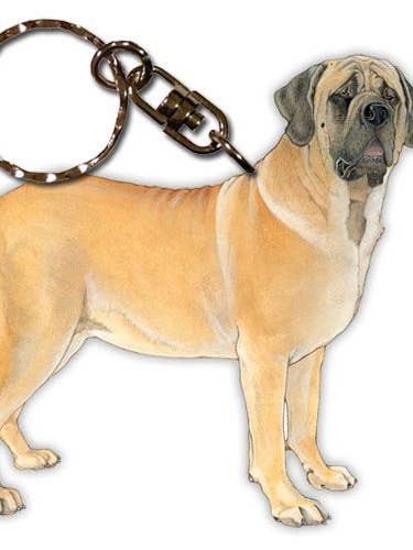 Mastiff nøglering træ for engroshandel hos Pipsqueak Productions