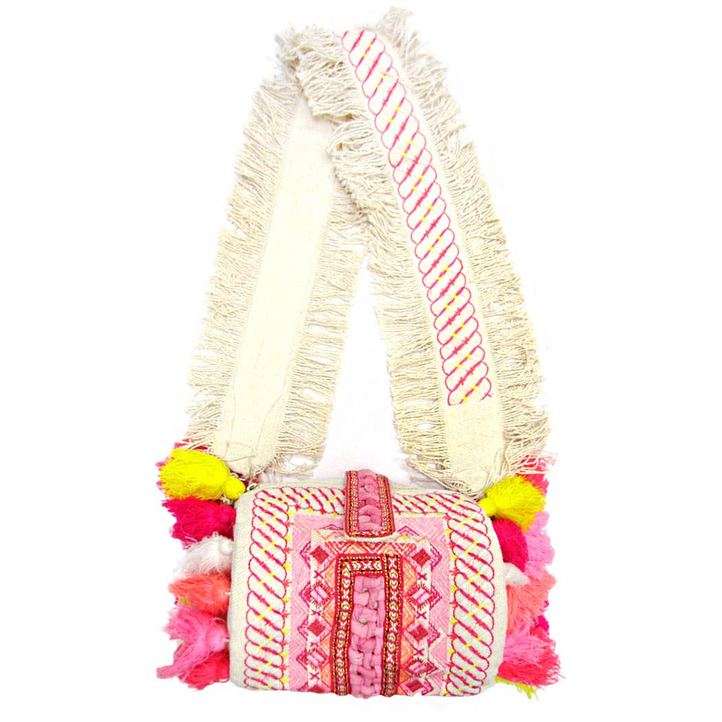 Fashion City - Wholesale Crossbody Bag - Women's - Embellished Cross Body Bag with Tassels2