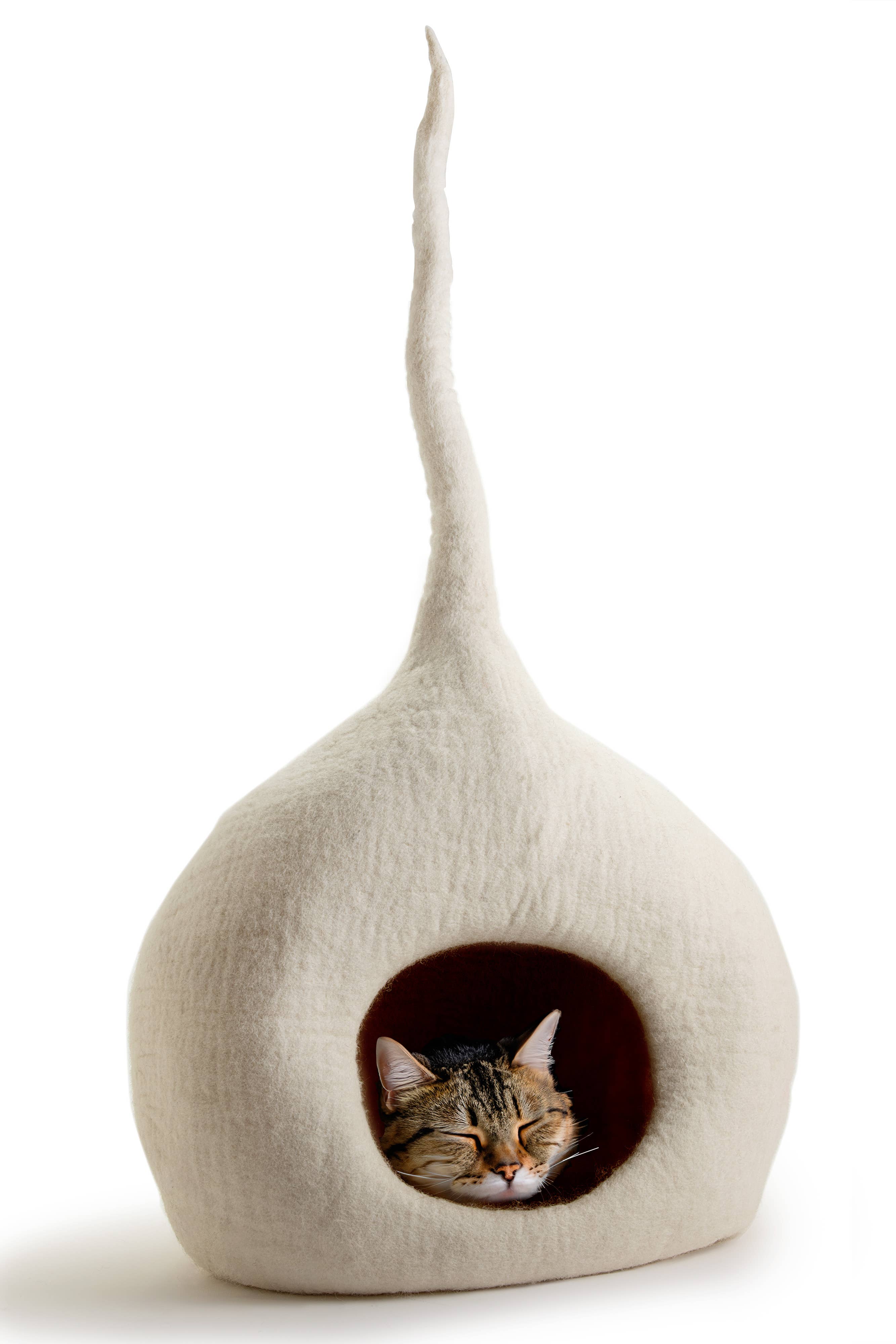 CBC DESIGNS – Großhandel Haustierhöhle – Katze/Hund – CBC Pets Einzigartiges Katzenhöhlenbett Groß – 100 % Wollfilz, handgefertigt4