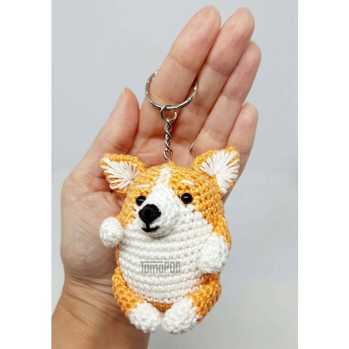 TOMOPOD LLC - Wholesale Car Decorative Charm - Unisex - Crochet Corgi Dog Car Mirror Hanging, Bag Charm, Dog Lovers5