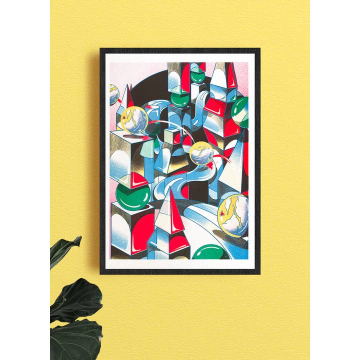 KIBLIND Atelier - Wholesale Poster - A3 poster - Beya Panicha - Cubism Town Night