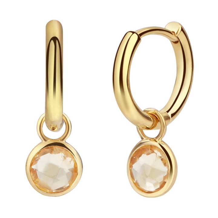 Pendientes Gemia con piedras de citrino para venta al por mayor de Sloya