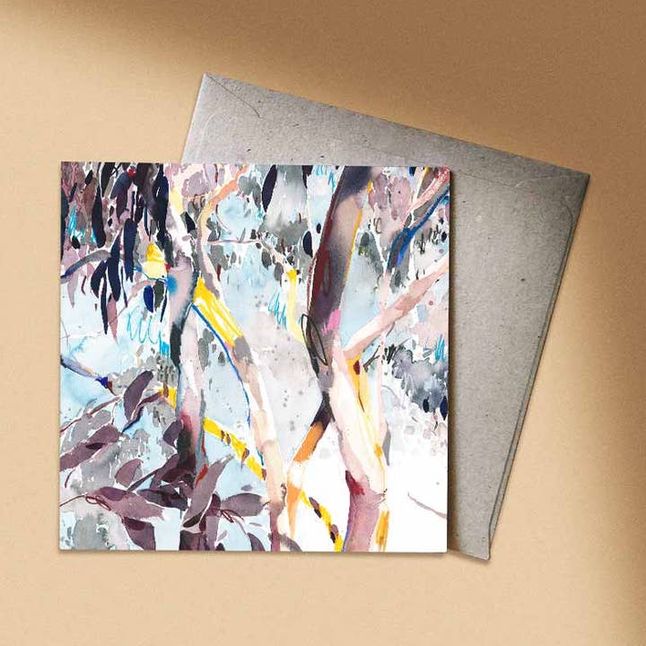 Biglietto d'auguri 'Tra Te e Me' per la vendita all'ingrosso da parte di Natalie Martin | Australian Watercolour Artist