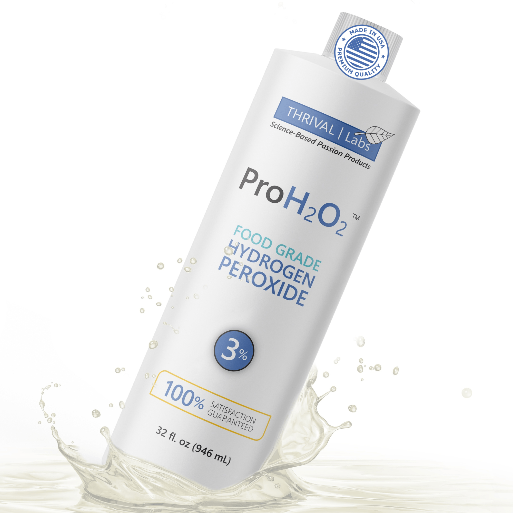 Thrival Labs - Wholesale All-Purpose Cleaning Spray - ProH2O2 3% Food Grade Hydrogen Peroxide Natural Cleaner4