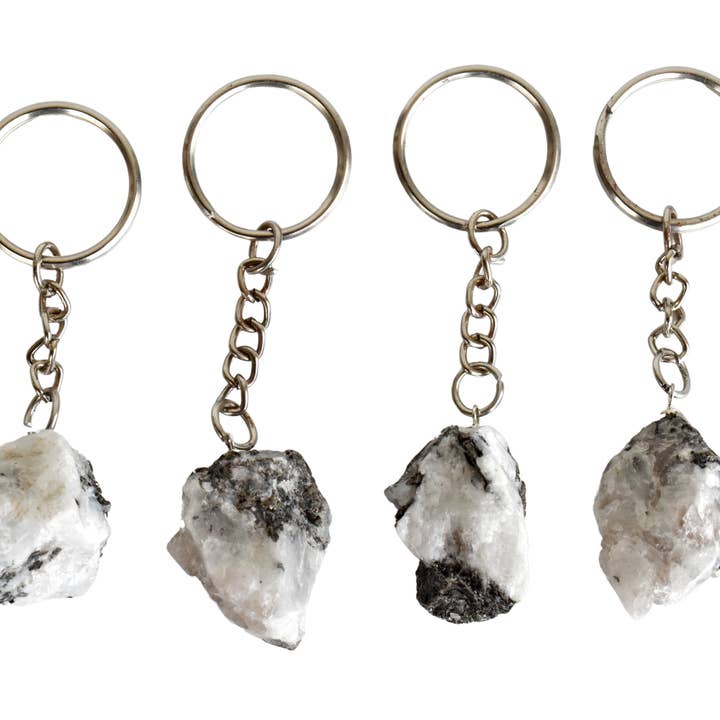 Soothing Crystals - Wholesale Keychain - Unisex - Rainbow Moonstone Key Chain, Gemstone Keychain, Keychain