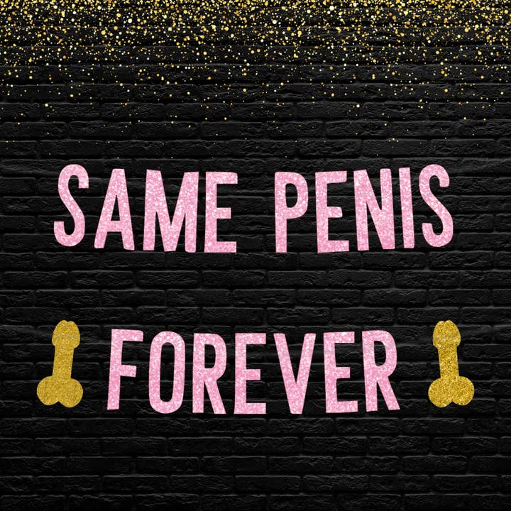 Ninalem's Party - Wholesale Party Sign/Banner - Same Penis Forever Bachelorette Banner