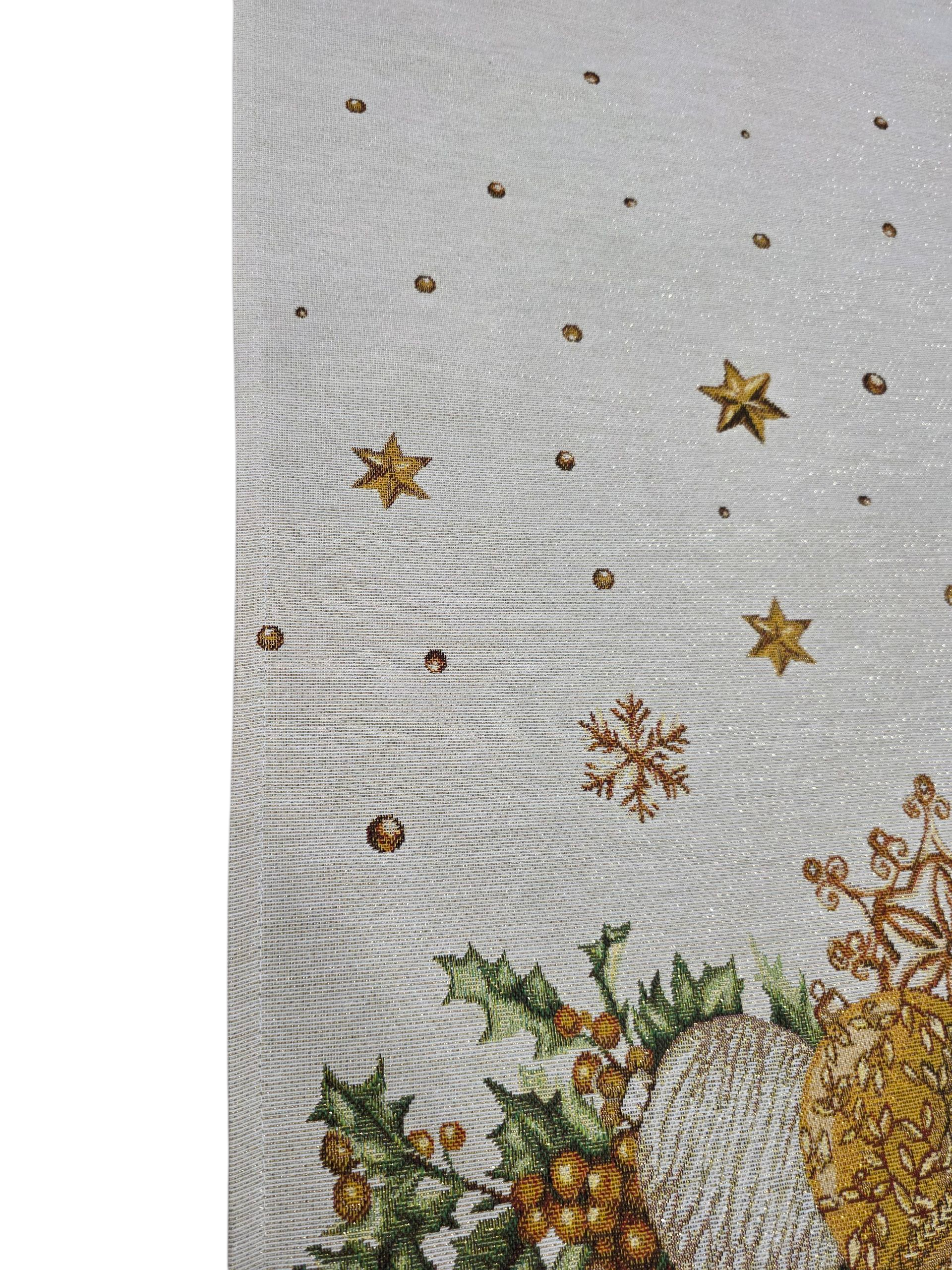 Lunaria Lab - Wholesale Tafelloper - Gold Holly Lurex kersttafelloper van gobelin2