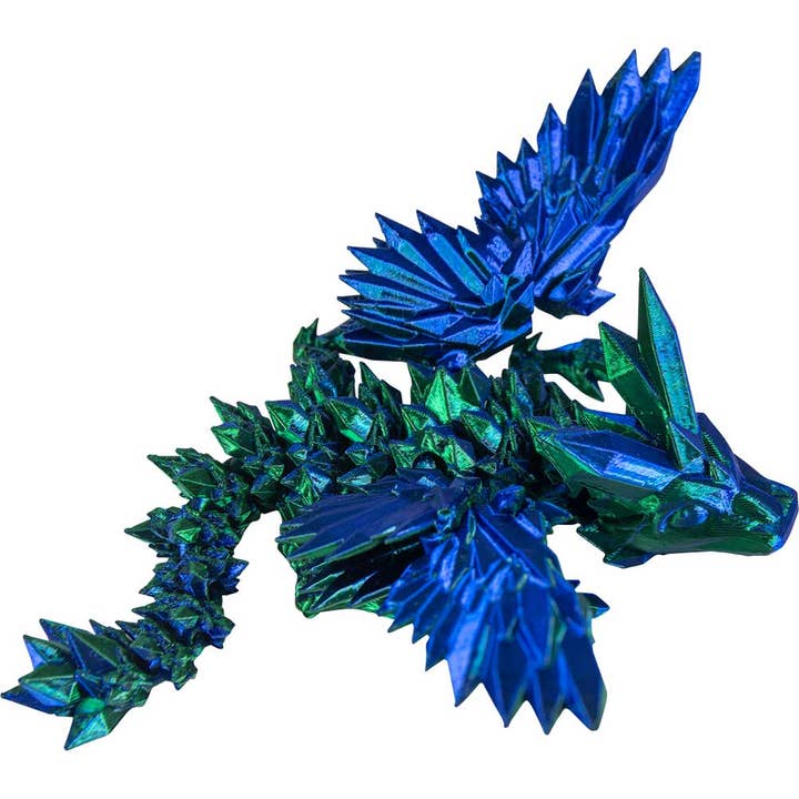 Kheops International - Vendita all'ingrosso Giocattolo fidget - Bambini - Mini drago alato in cristallo Fidget stampato in 3D - Ast'd Colors2