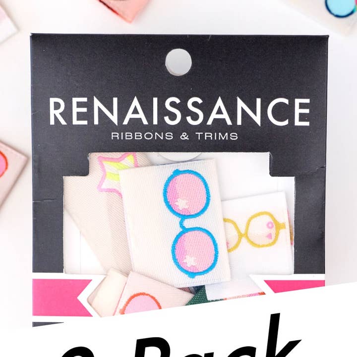 Sunnies - Woven Label Pack - 8 PACK for wholesale by Renaissance Ribbons