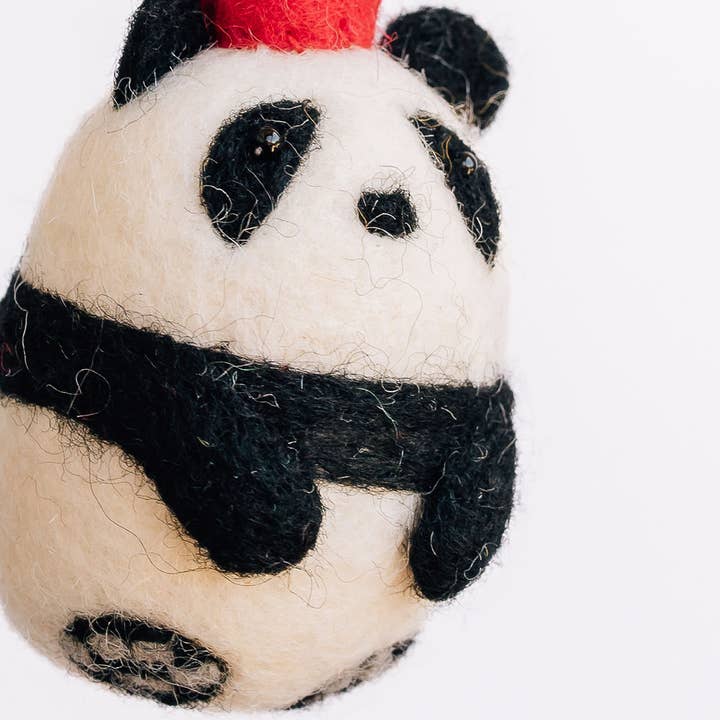 Nivas - Venta al por mayor Adornos - Ornamento de Fieltro de Panda Navideño2
