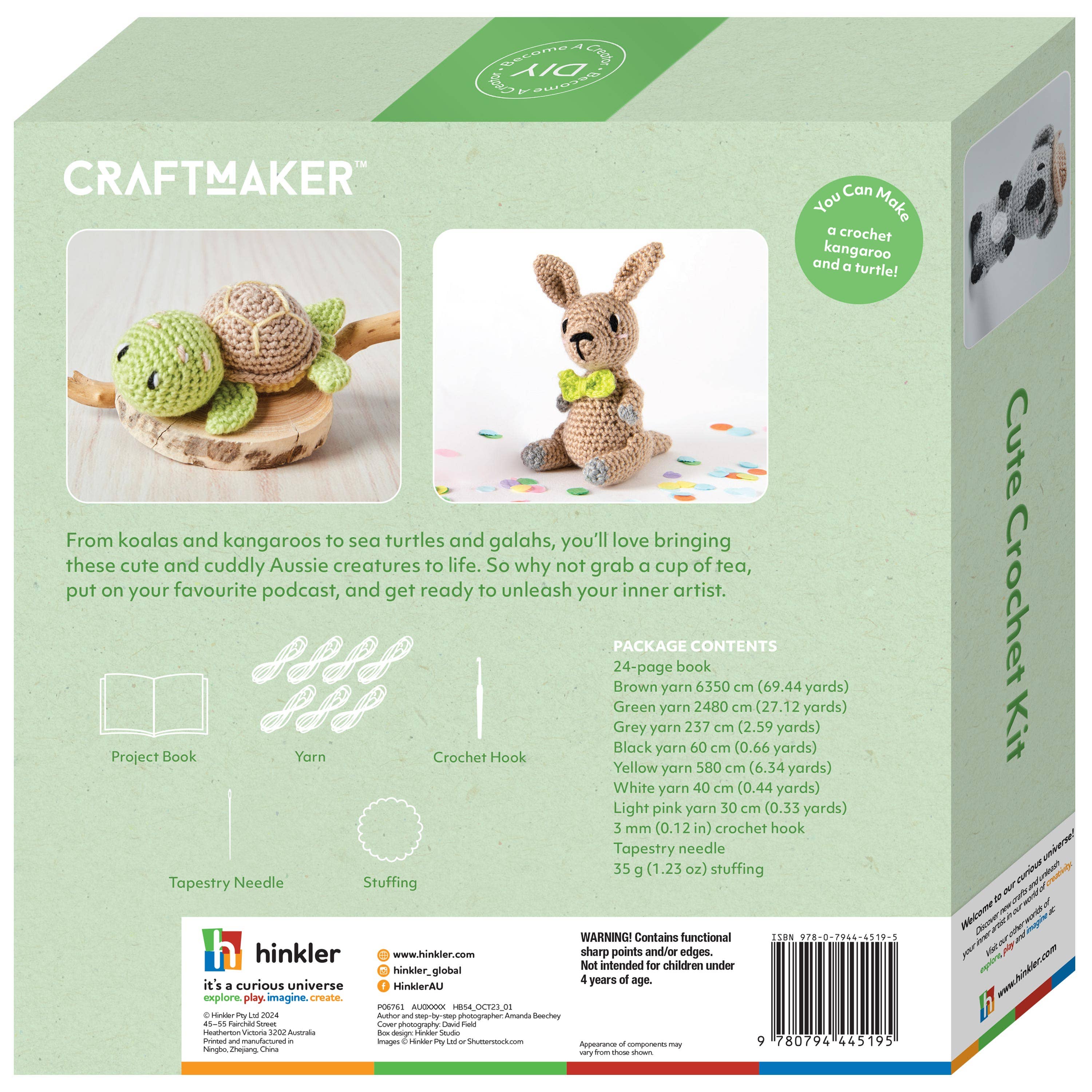 Hinkler Australia - Wholesale DIY craft kit - Craft Maker Cute Crochet Kit7