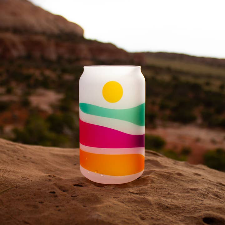 Human Nature Designs - Wholesale Beer Glass/Mug - Colorful Mountain Beer Glass - Colorful Glassware2