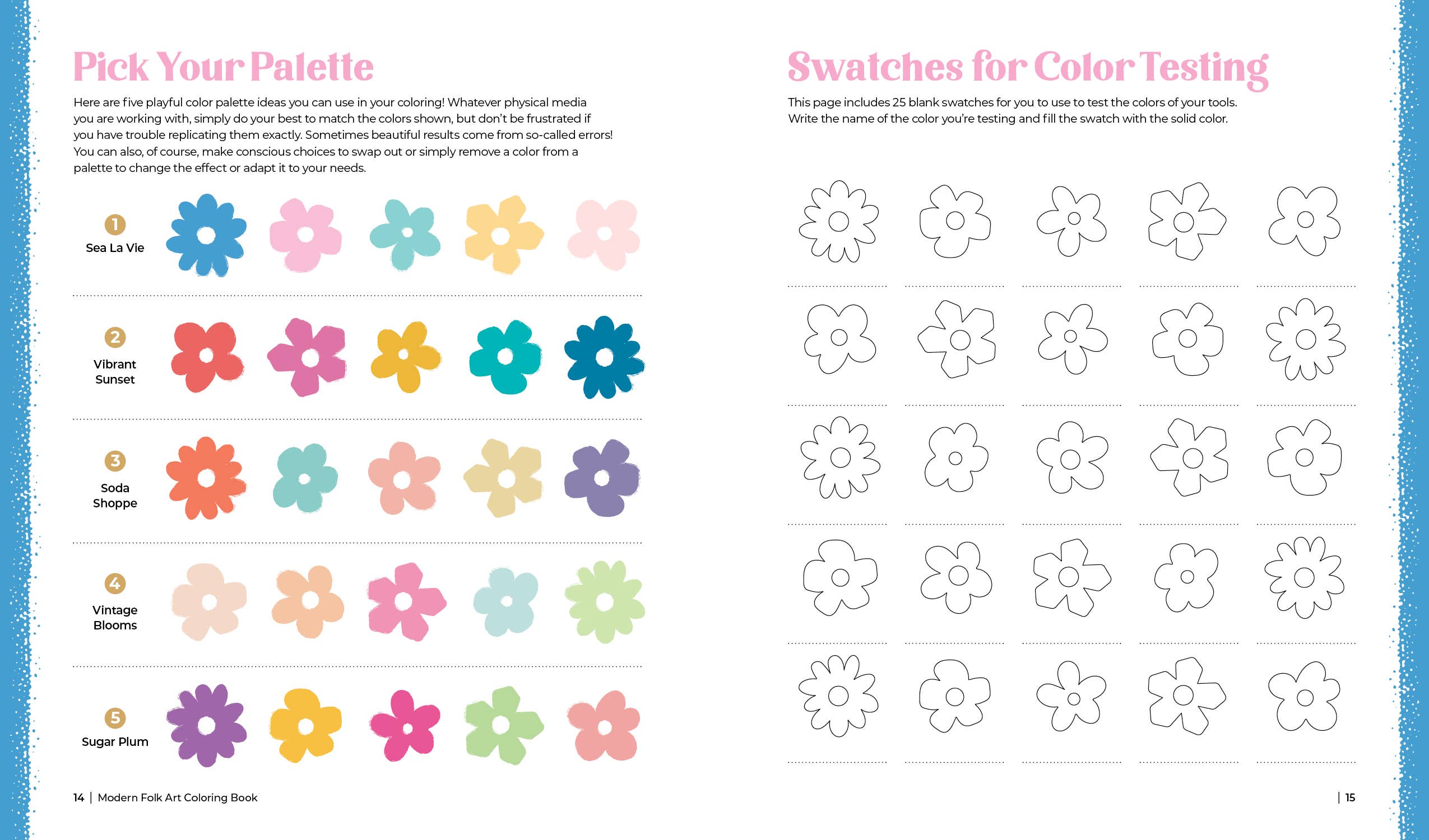 Better Day Books – Engroshandel Malebog - Voksen – Modern folkelig kunst malebog: 60 mønstre til glæde og kreativitet3