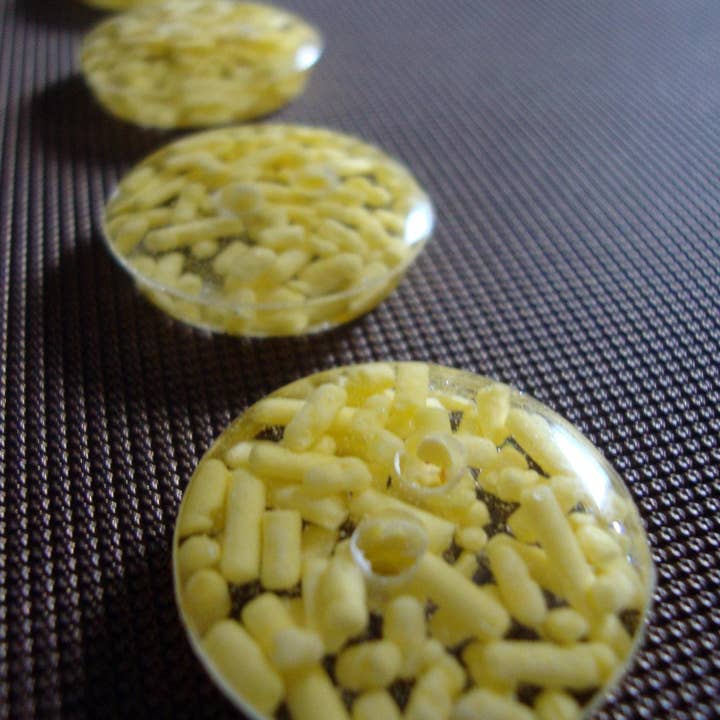 ButtonTHIS - Wholesale Sewing button/snap - Handmade Resin Buttons, Yellow Sprinkle Buttons, Buttons for Sewing, Craft Supplies, Buttons for Cardigan, Unique Buttons for Knitting DIY0