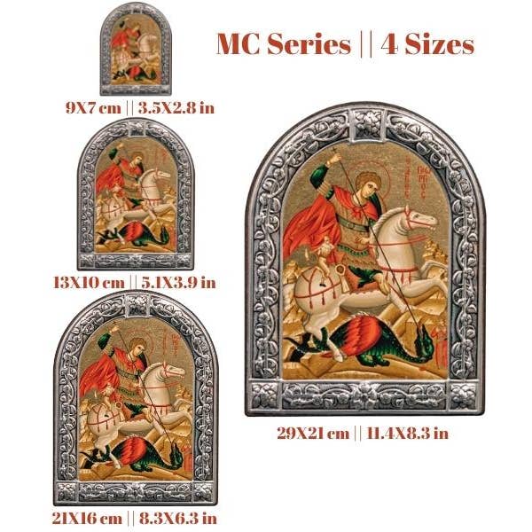 The Art of the Icon - Wholesale Religious Card - Saint Basil The Great Icon - Engraved Silver & Wood3