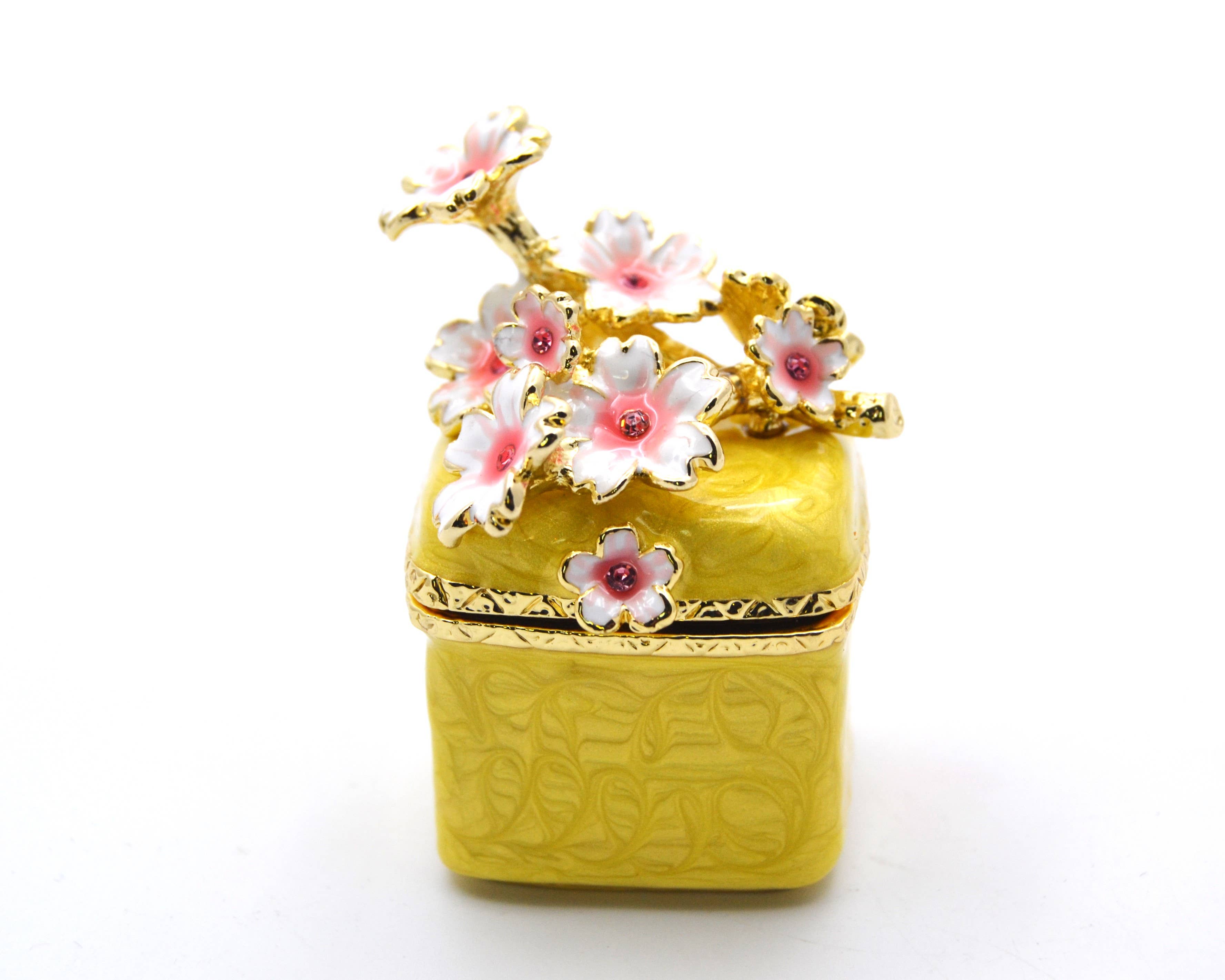 Ciel Collectables – Großhandel Schmuckschatulle/-Organizer – Jeweled Floral Schmuckdose mit handgesetzten österreichischen Kristallen5