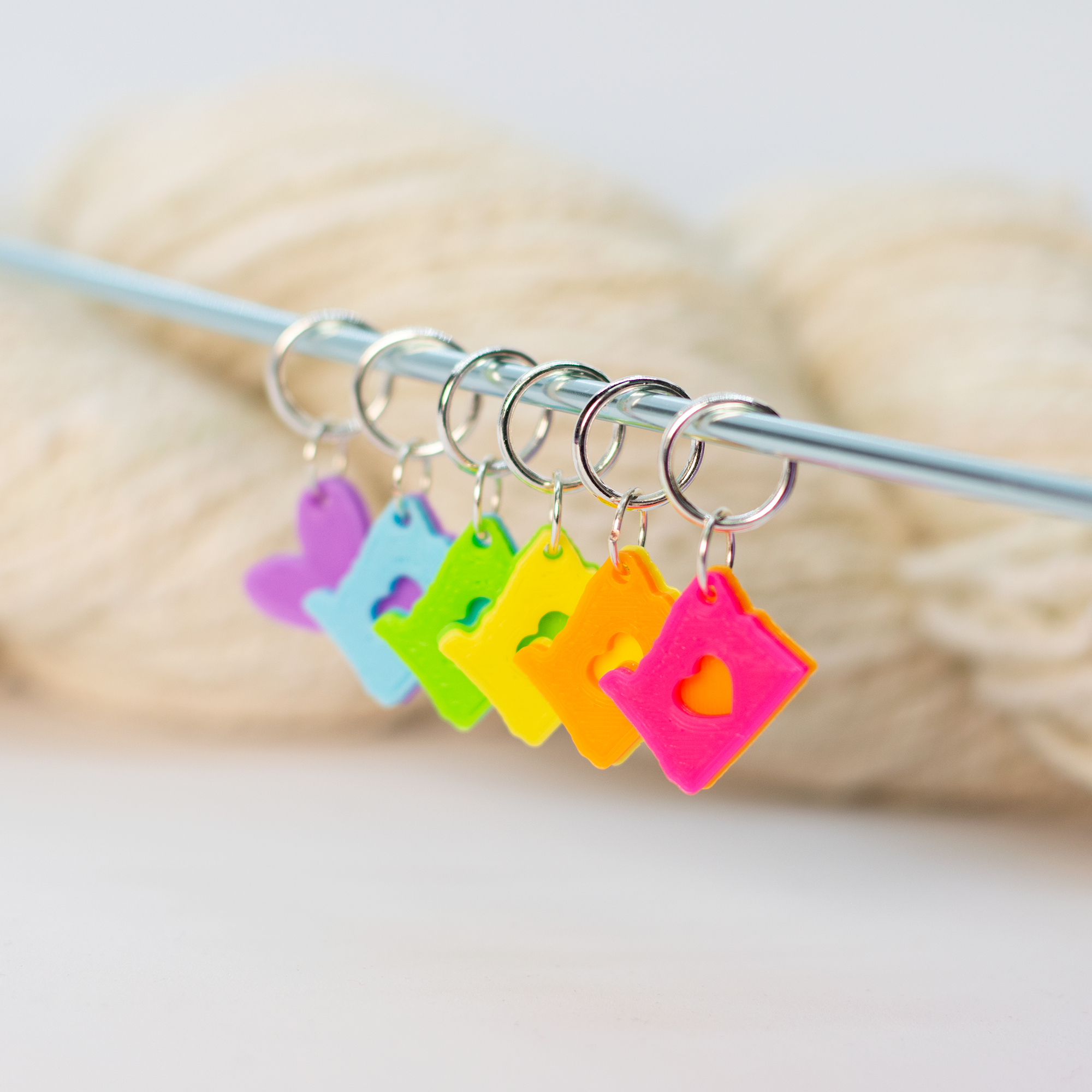 Blue Bird Makery - Wholesale Knitting/Crochet Supplies - Beaver State Love Oregon Stitch Markers0