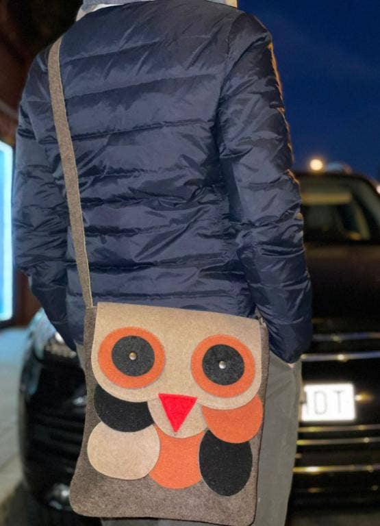 Chenson & Gorett - Wholesale Top Handle Bag - Women's - Owl Design Bag with Embroidered Felt. B2B Sale 579473