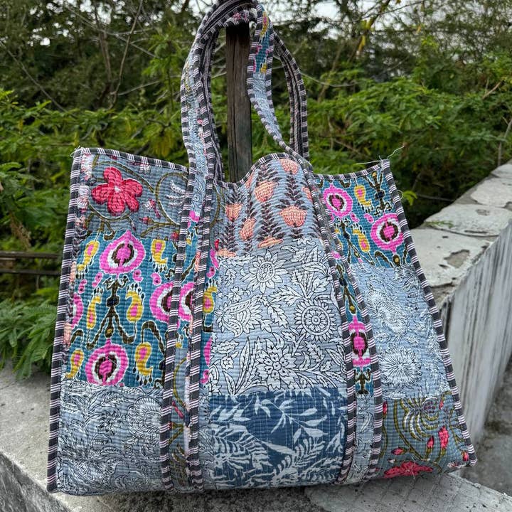 【READYMADE】PATCHWORK BIG CHAIN BAG Wholesale patchwork bag for your store