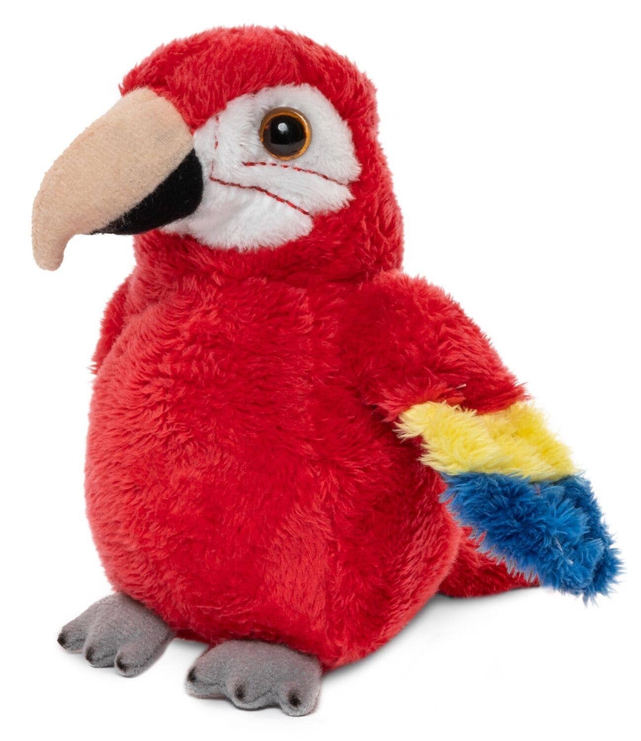 Uni Toys - Wholesale Stuffed/Plush Toy - Kids & Baby - Parrot Plushie (red) - 13 cm (height) - cuddly/plush toy