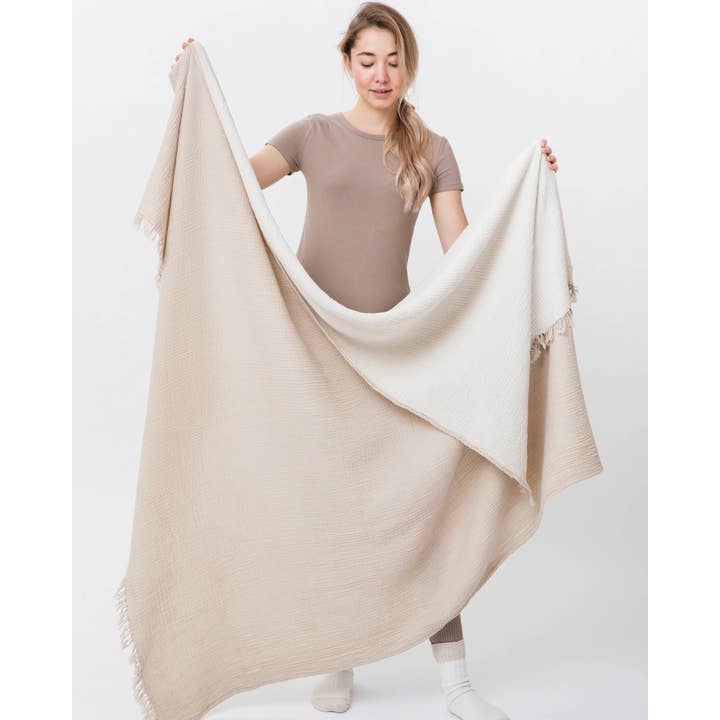 Woven Stories - Wholesale Throw Blanket - Cocoon Cotton Reversible Throw Blanket1