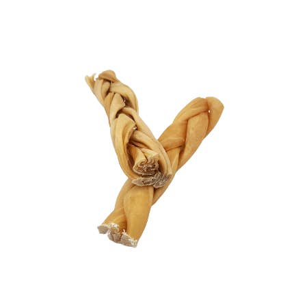 Dibo Pet Foods - Wholesale Pet Treats - Dog - Braided Beef Collagen Stick Natural - 6"