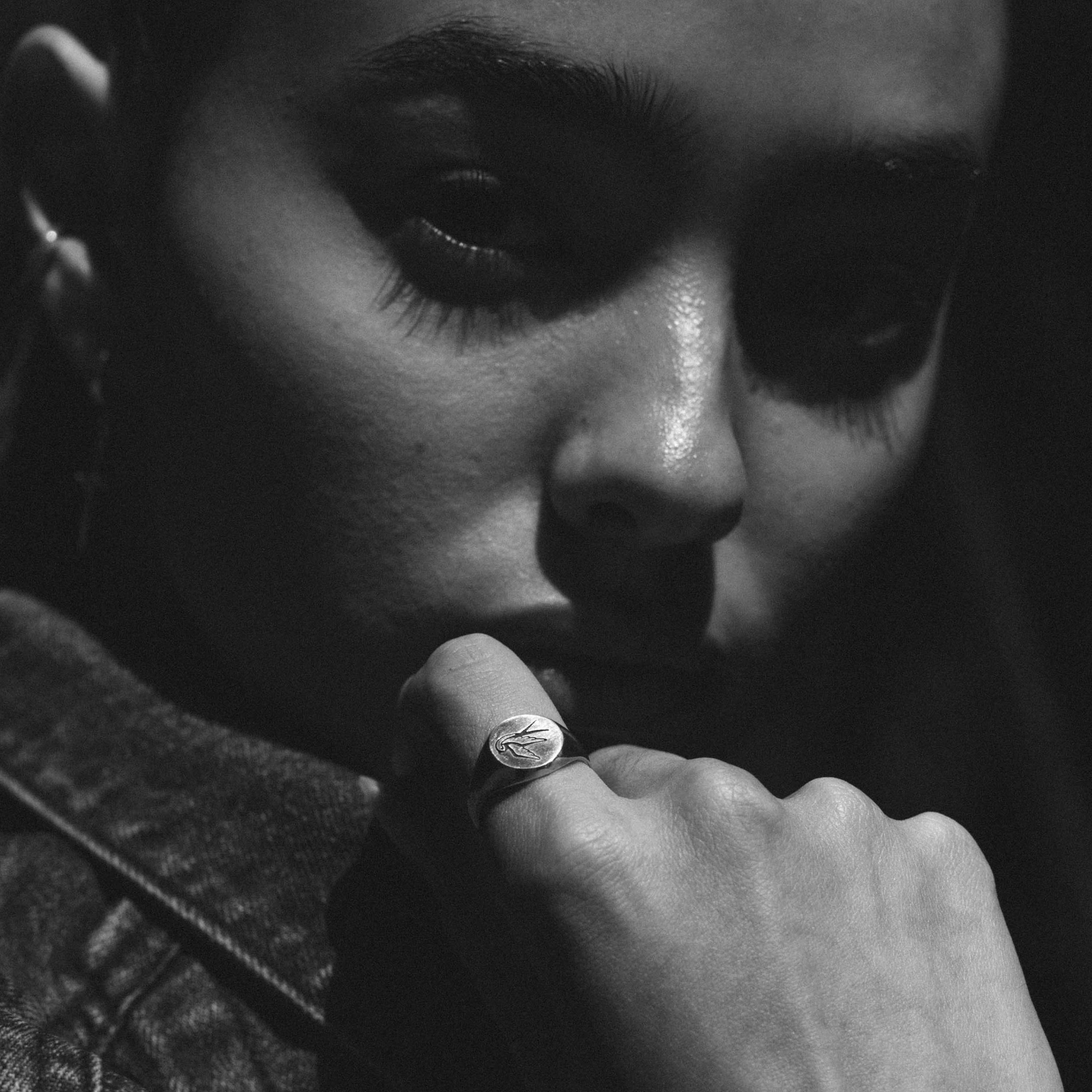 Futaba Hayashi – wholesale Signet ring – Swallow Signet Ring - Sterling Silver1