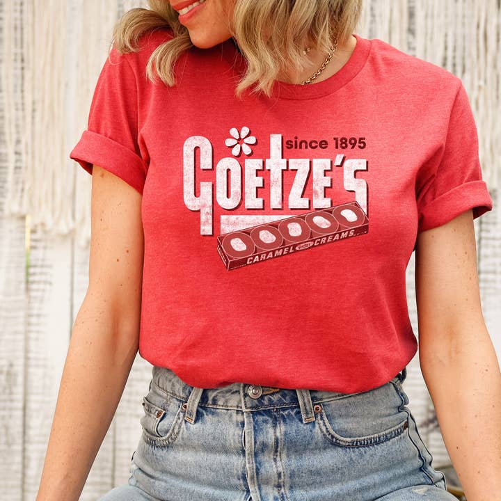 www.sweetvintagetees.com - Wholesale Screen Printed T-Shirt - Unisex - Goetze's® Caramel Creams | Vintage Advertisement Unisex Tee4