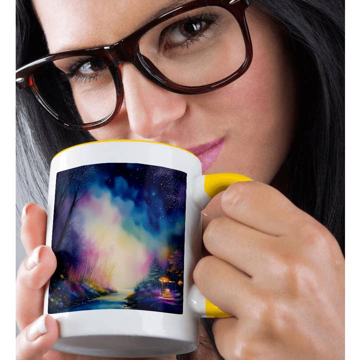3dRose - Wholesale Coffee Mug - 3dRose, Fantasy River Night Scene Background, Mug1