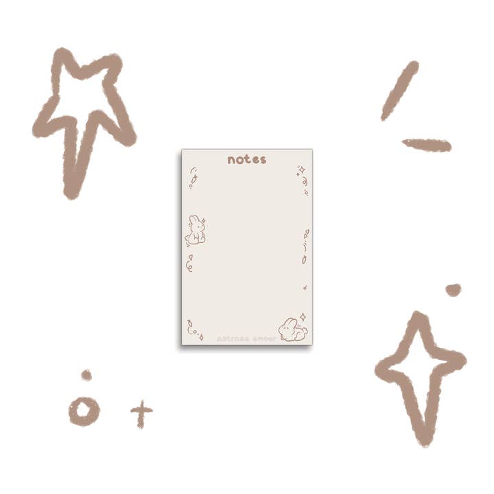 Bunny Sticky Note | 4x6 for wholesale by Astraea Amour