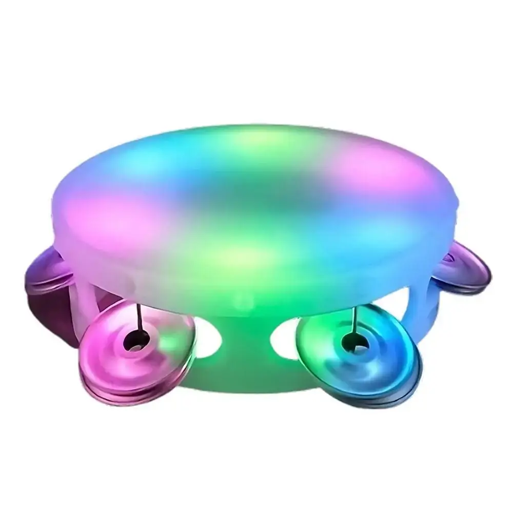 Blinkee.com, LLC - Wholesale Light-Up Toy - Kids & Baby - Light Up Mini Multicolored Round Tambourine3