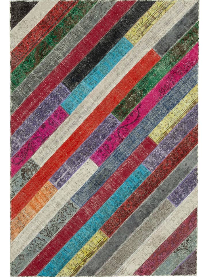 7x10 Multicolor Modern Patchwork Rug - 31089 for wholesale by RUG N CARPET