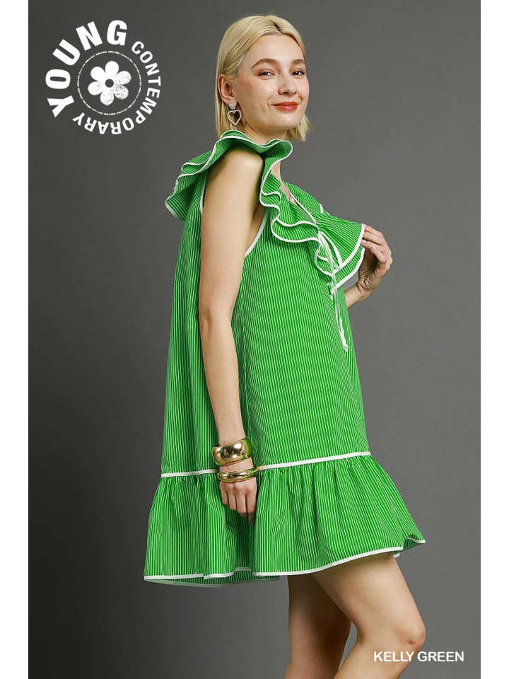 Vanilla Monkey - Wholesale Dress - Women's - Sailor Striped Ruffle Dress