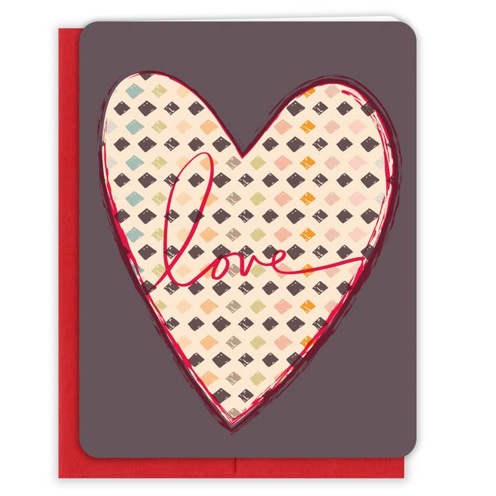 Diamant-Herz-Blank-Karte für den Großhandel von Paper Loop | Hand-Painted Greeting Cards