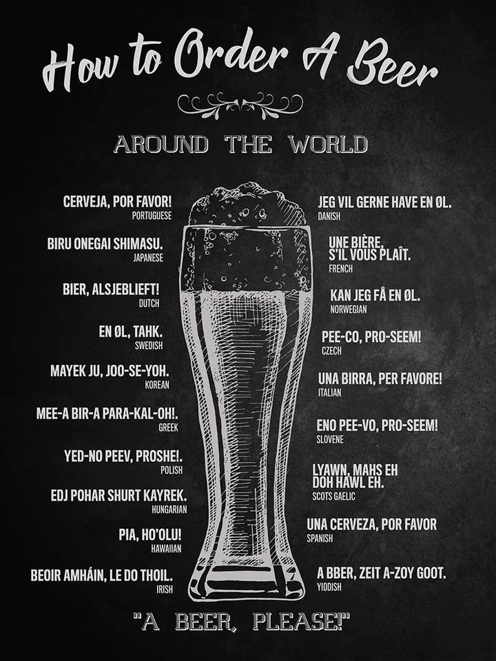 Lienzo impresо «Pide una cerveza» 50 x 70 cm para venta al por mayor de Be my wall