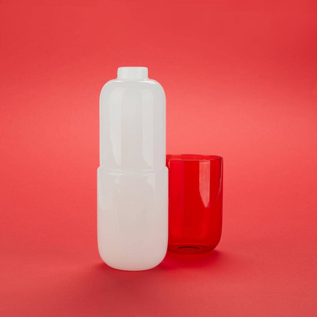 Balvi - Wholesale Water Bottle - Botella & Vaso, Water Pill, 550 ml, white/red3