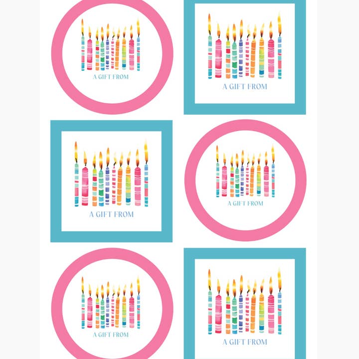 Make a Wish Birthday Gift Stickers | Set of 12 for wholesale by Busy Bee Gift