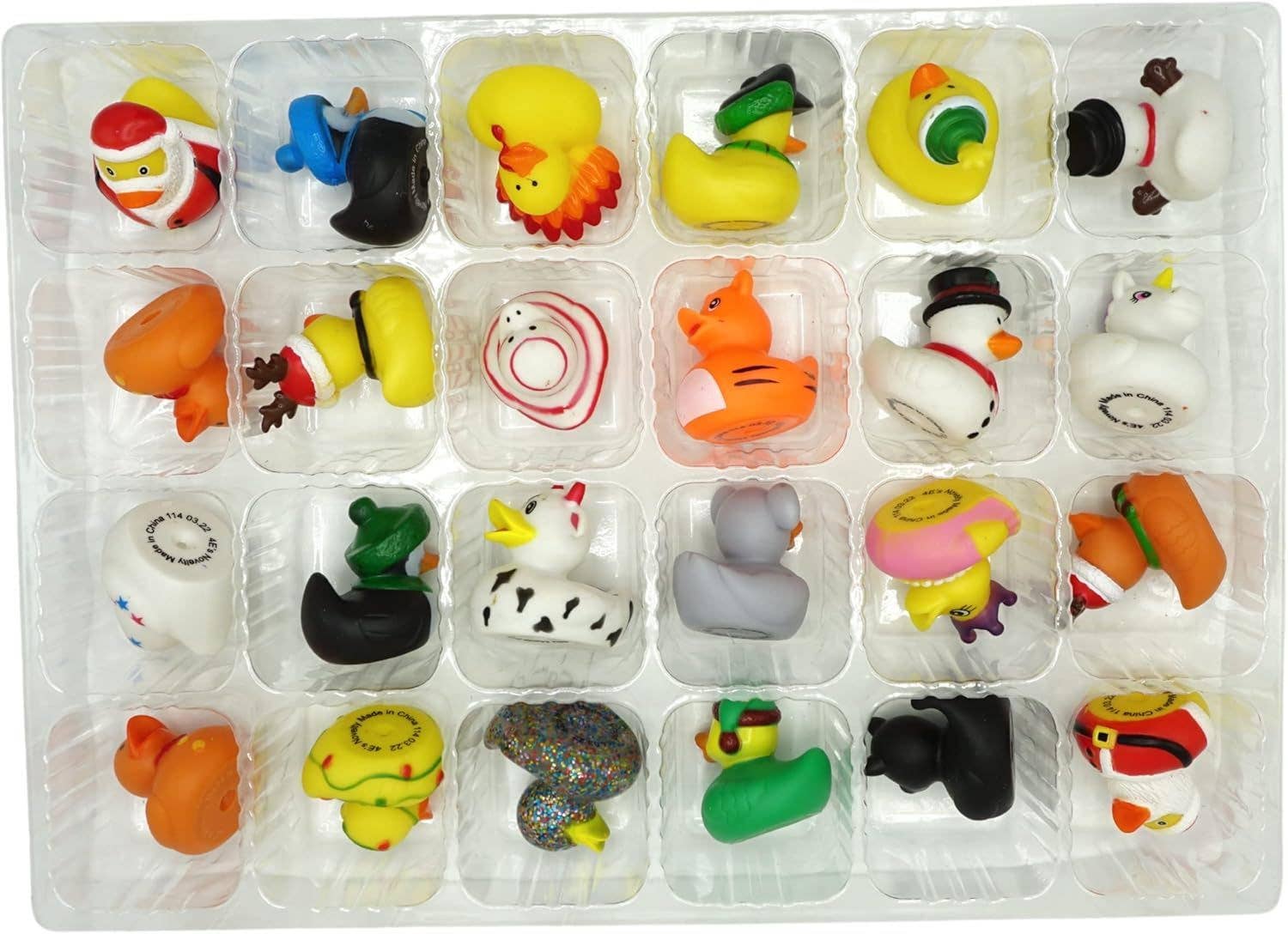 4E's Novelty - Wholesale Bath Toy - Baby - 4E's Novelty 2025 Christmas Advent Calendar with 24 Rubber D7