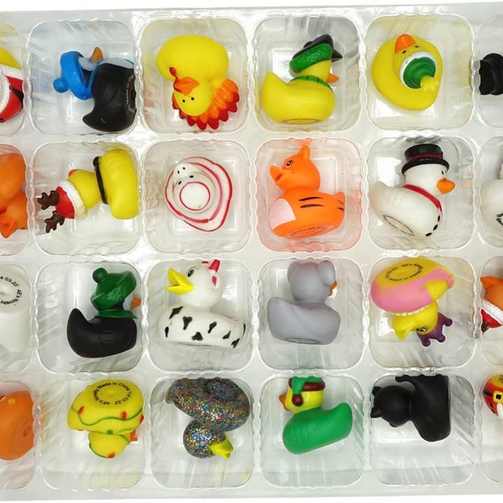 4E's Novelty - Wholesale Bath Toy - Baby - 4E's Novelty 2025 Christmas Advent Calendar with 24 Rubber D7