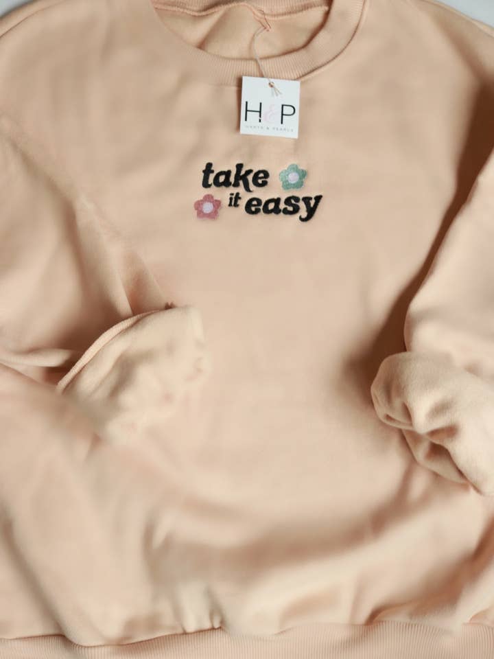 Take it easy Crewneck Sweatshirt for wholesale by Harts & Pearls
