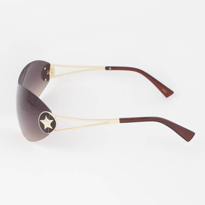 MIX Rimless Star Shield Sunglasses for wholesale on Faire