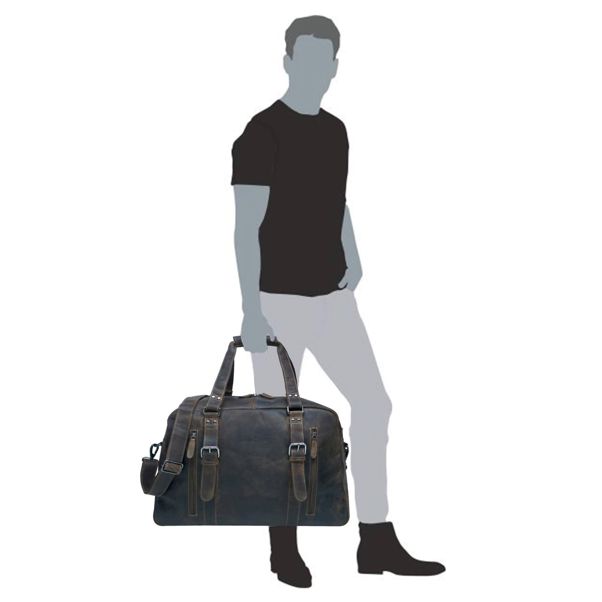 Greenwood - Wholesale Weekender Bag - Unisex - Rudy leather weekender men's duffle bag hand luggage women vint5